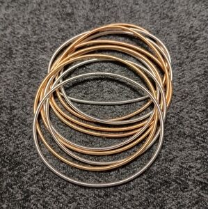 Guitar String Stretch Bracelets - Gold/Silver